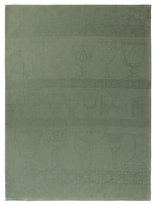 Linen Tea Towel Cristal - Green