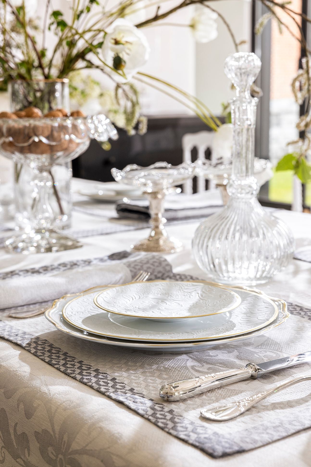 Evasion Céleste - Linen Tablecloth, Placemats, Napkins & Runner
