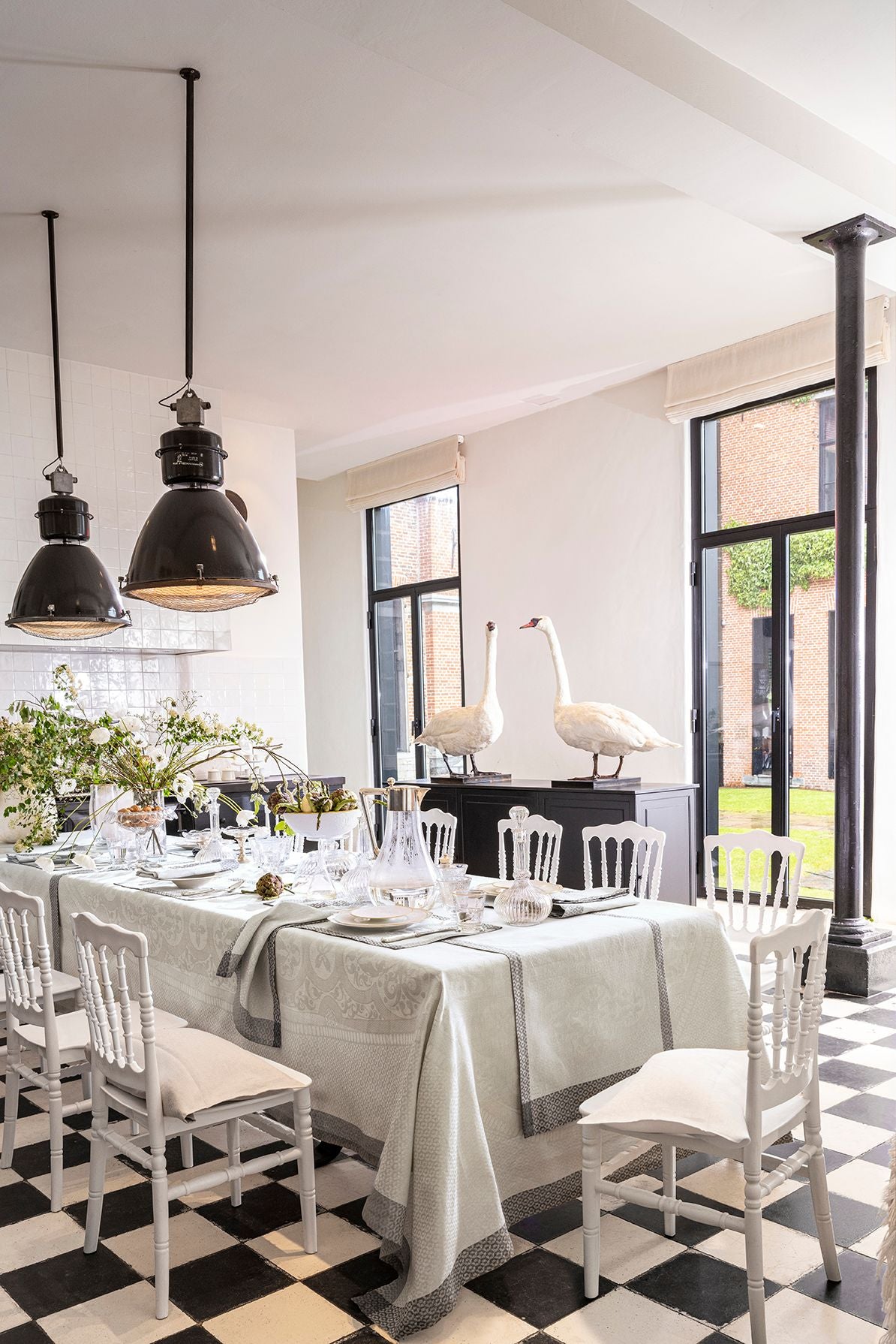 Evasion Céleste - Linen Tablecloth, Placemats, Napkins & Runner