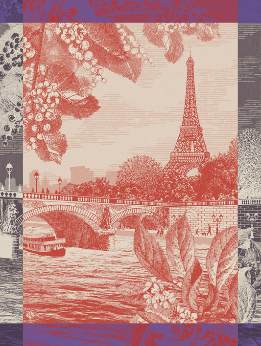 Paris sur Seine - Cotton Tea Towel