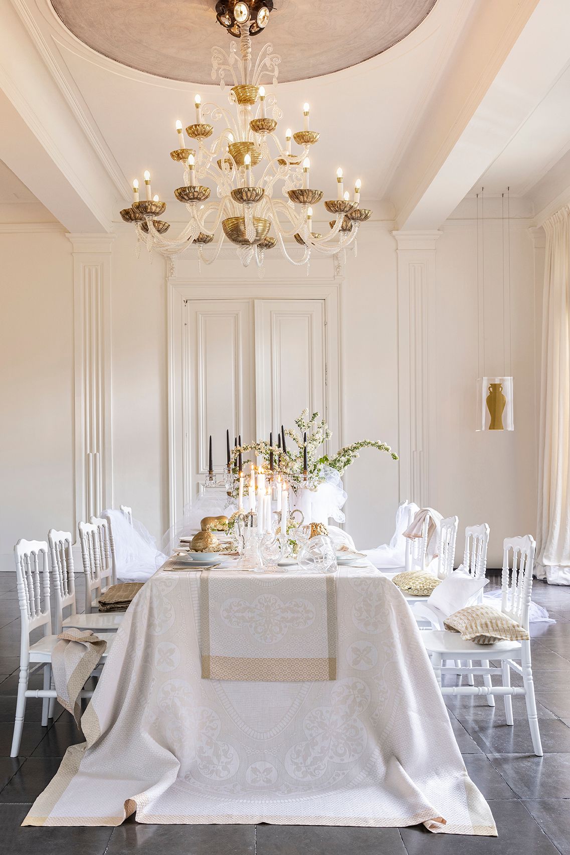 Evasion Céleste - Linen Tablecloth, Placemats, Napkins & Runner