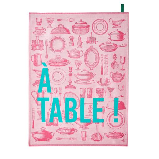 Pink À Table - Cotton Tea Towel