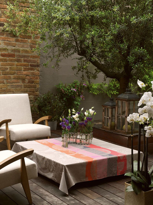 Fleurs Gourmandes - Coated Tablecloth & Napkins