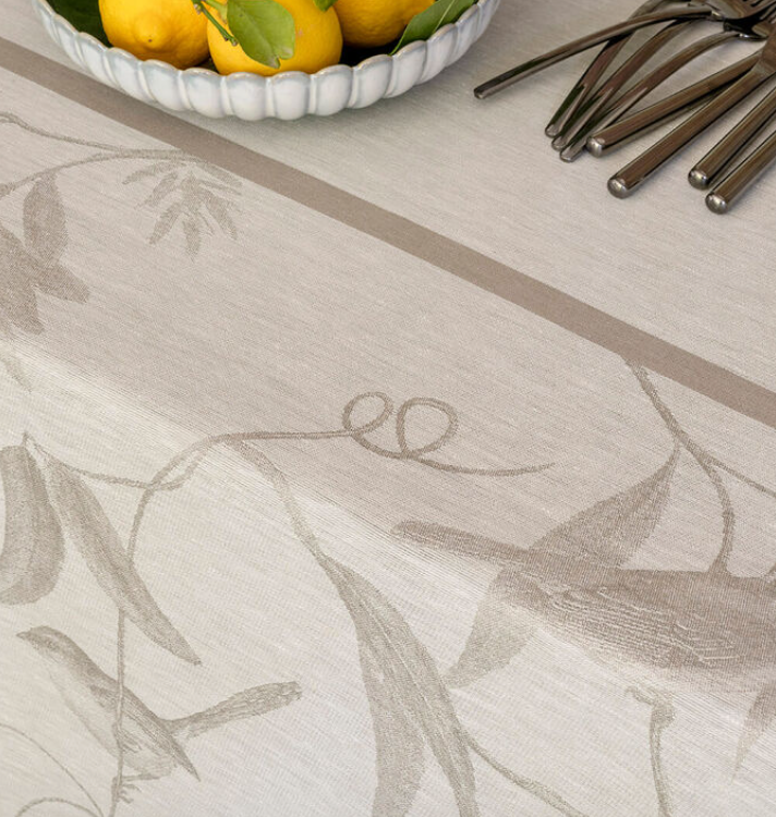 Voliere - Linen Tablecloth, Placemats & Napkins