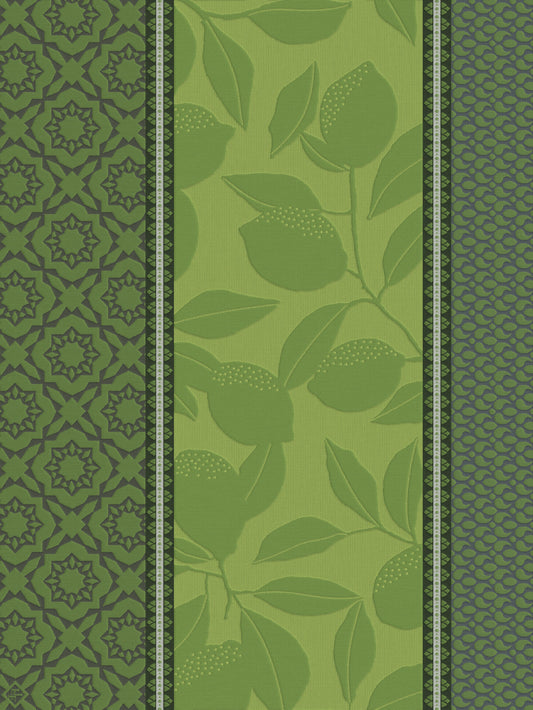 Sous Les Citronniers - Green Cotton Tea Towel