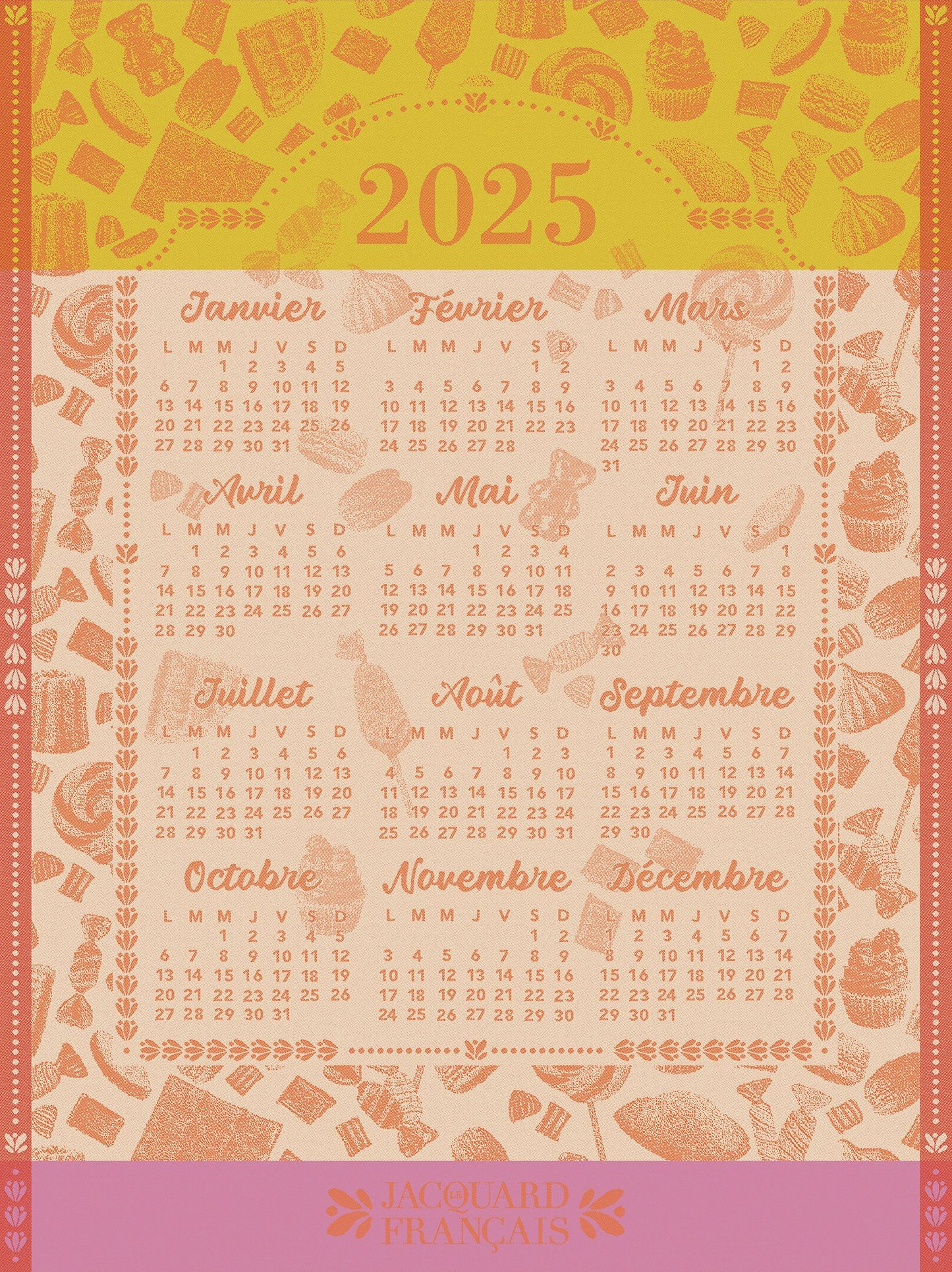 2025 Calendar Cotton Tea Towel - Limited Edition
