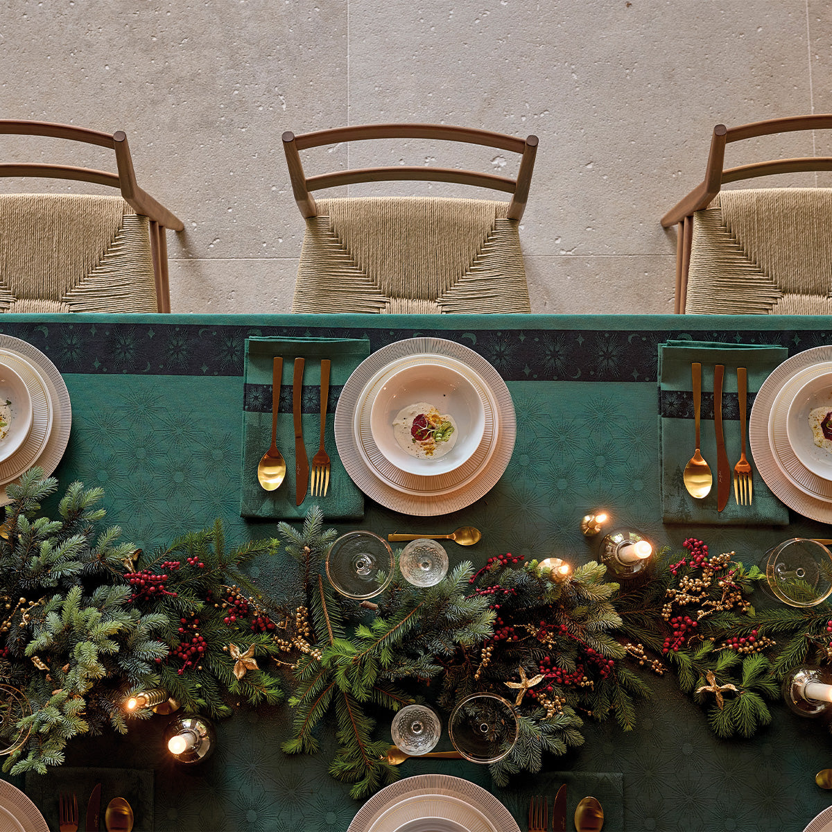 Sous les Étoiles - Cotton Tablecloths, Napkins, Placemats & Runners
