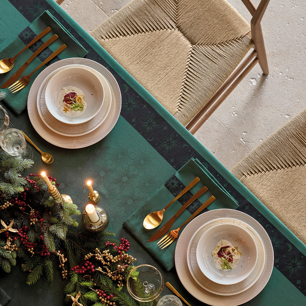 Sous les Étoiles - Cotton Tablecloths, Napkins, Placemats & Runners
