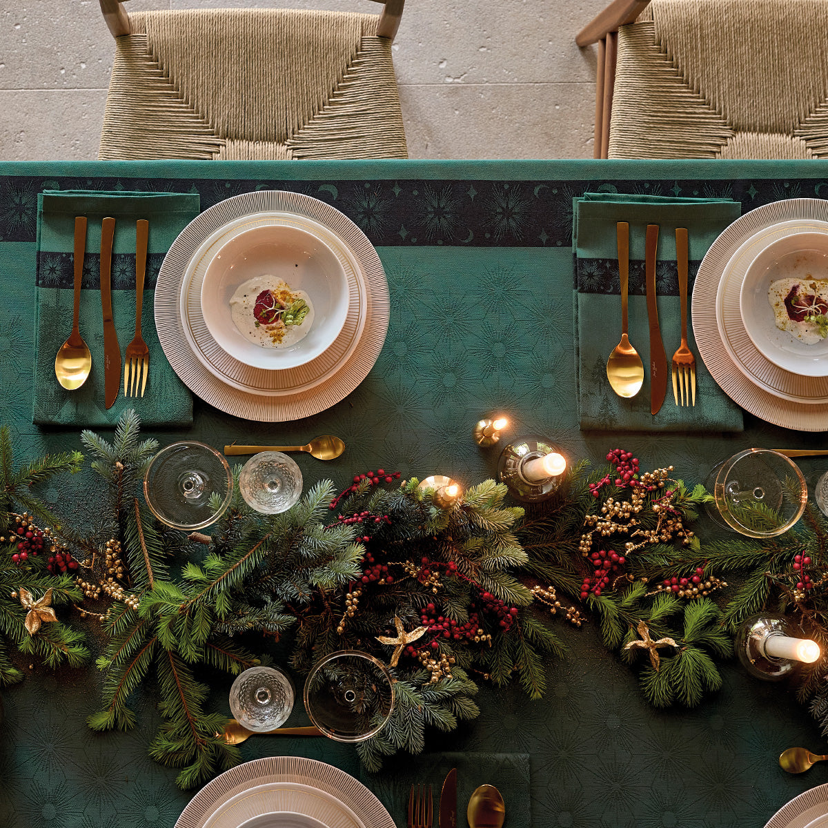 Sous les Étoiles - Cotton Tablecloths, Napkins, Placemats & Runners