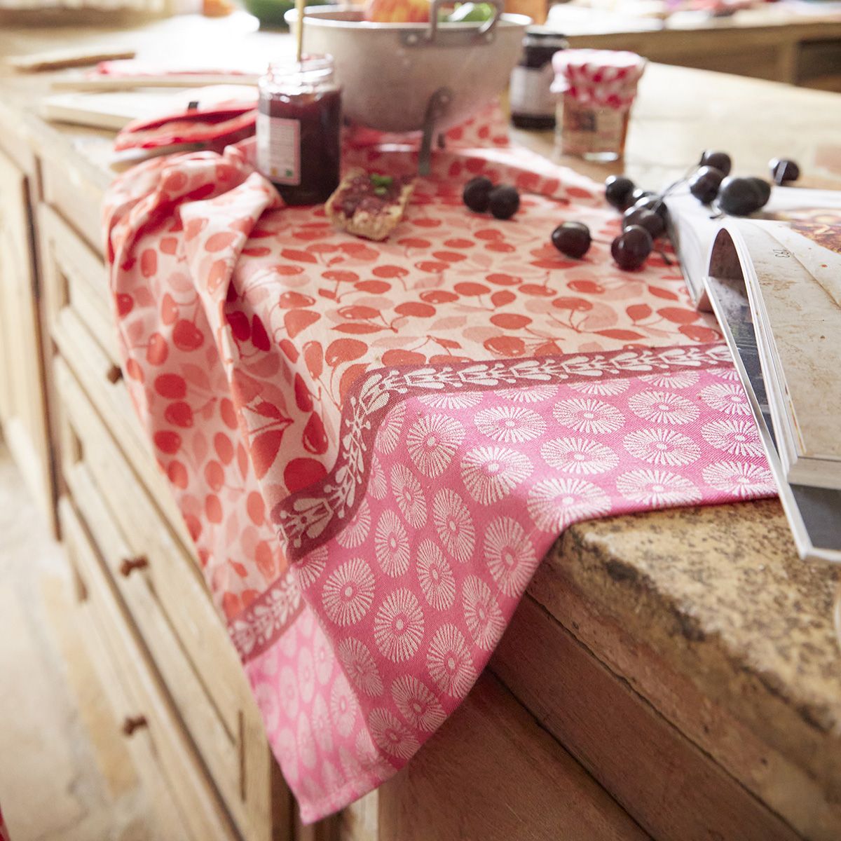 Cerises - Cotton Tea Towel