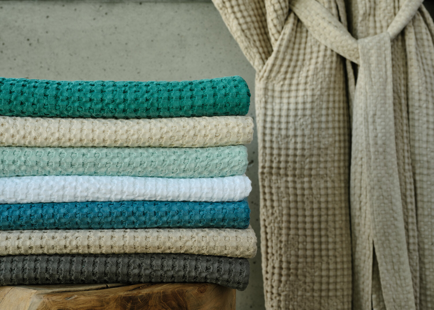 The Waffle Pousada Towel Collection is crafted with the BEST Egyptian cotton, offering lightweight yet absorbent quality in a distinctive waffle design. With 10 vibrant hues to choose from, these towels are ideal for spas and other bathing spaces in the home.