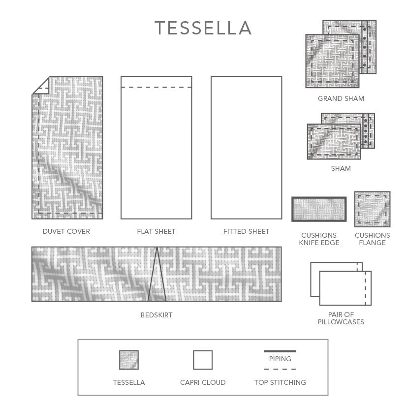 Tessella Jacquard Duvet Cover & Shams