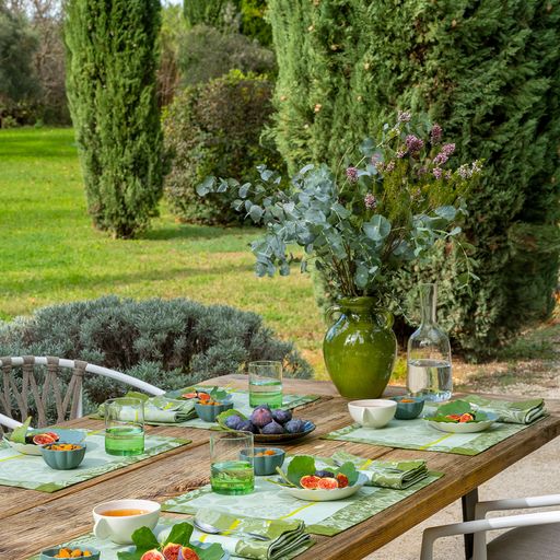 Voyage Iconique Enduit - Coated Cotton Tablecloths & Placemats